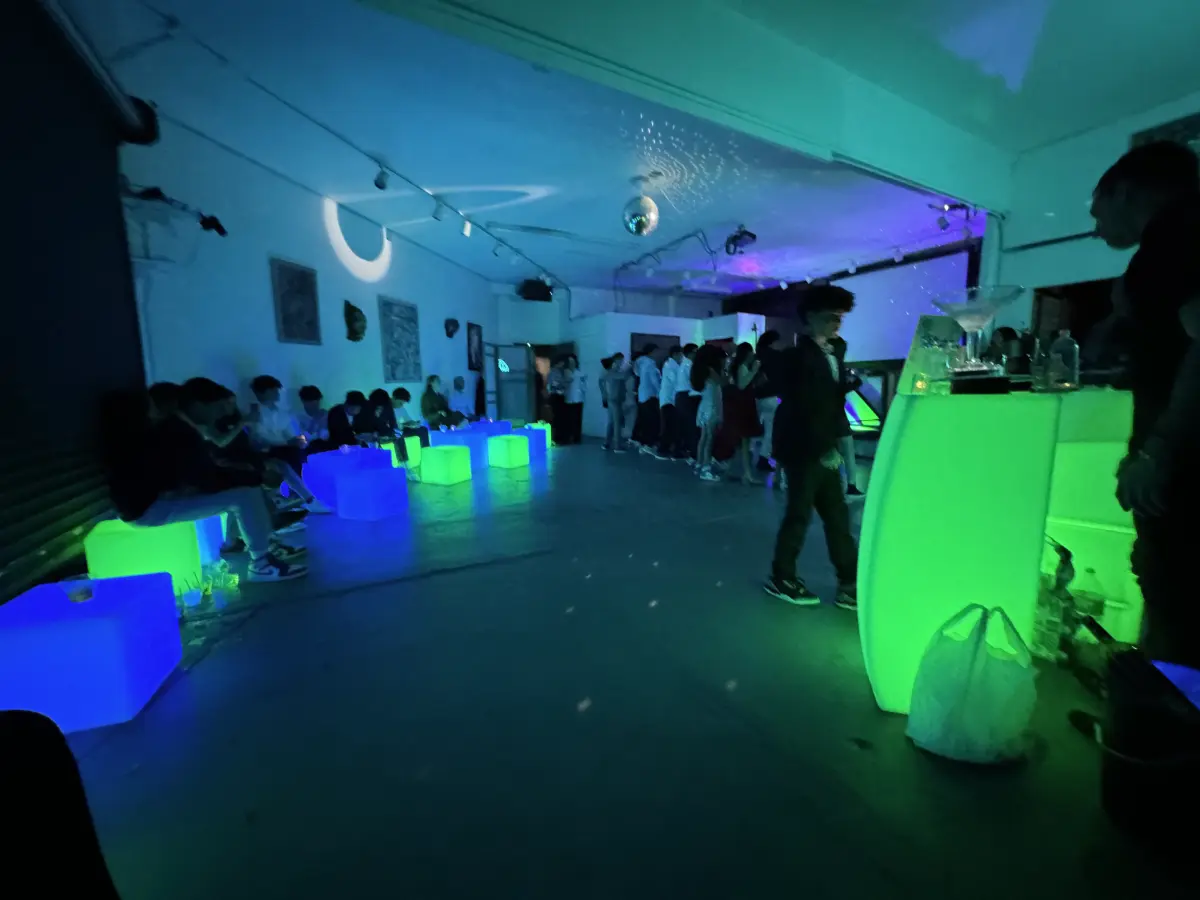 Modern nightclub-style event space in Hollywood for a Bar Mitzvah.
