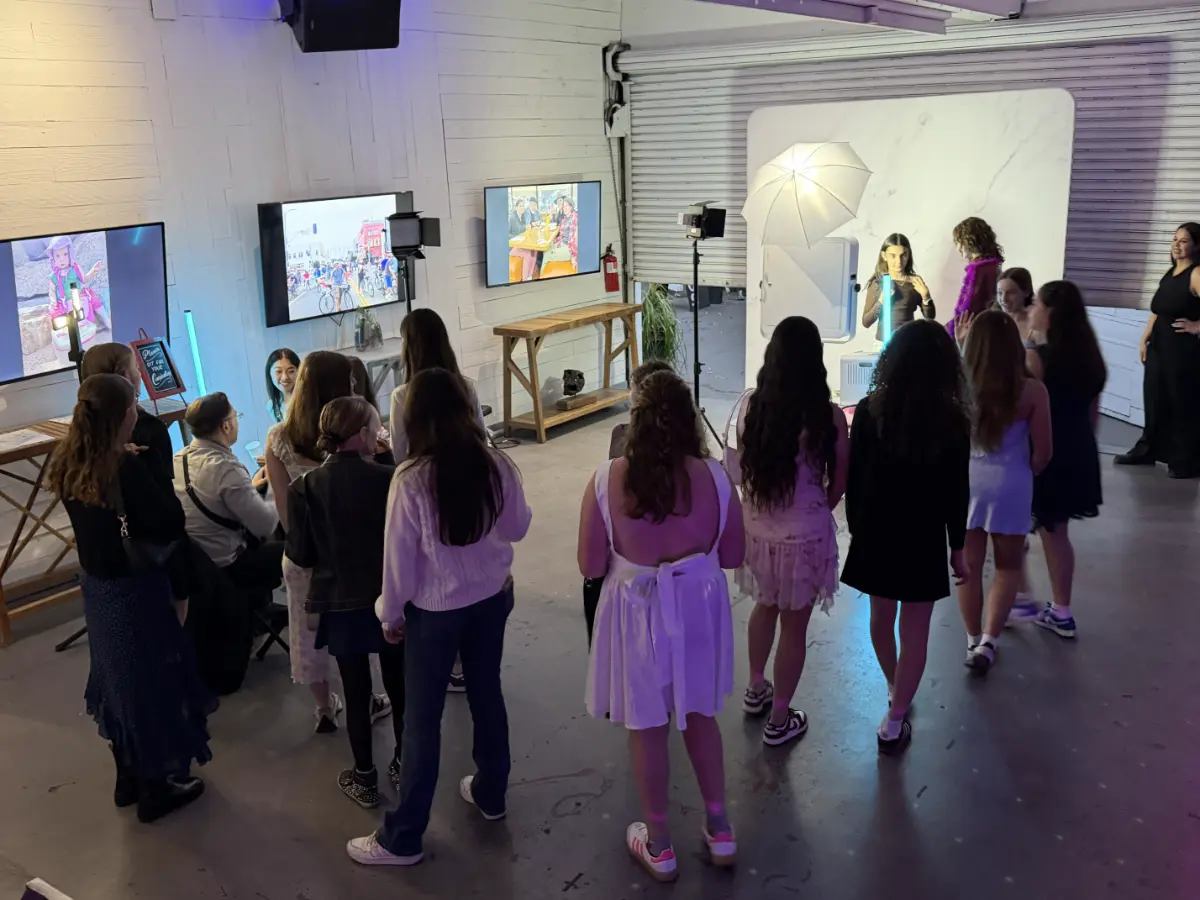 Photo booth rental at a Bar Mitzvah event space in Mar Vista.