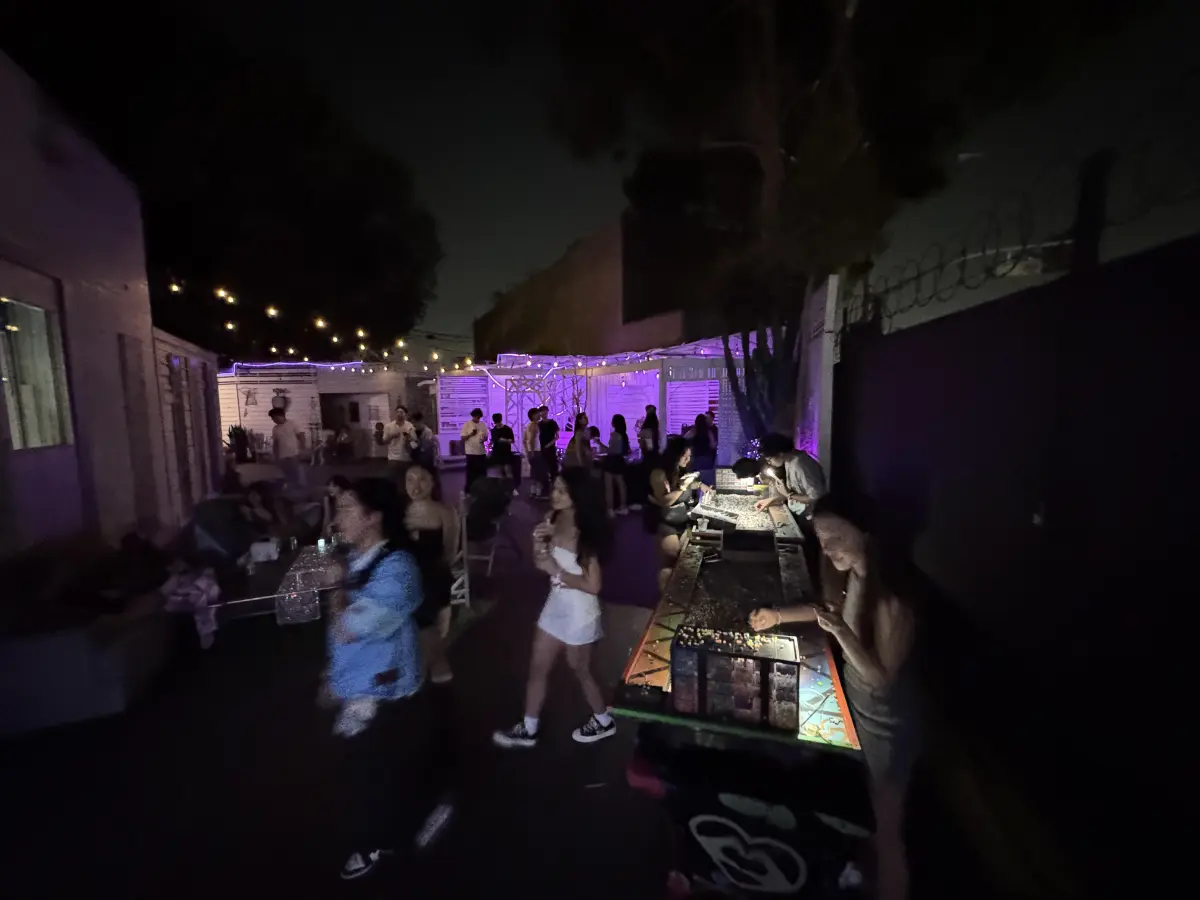 Packed dance party event at Art and Space LA in Los Angeles