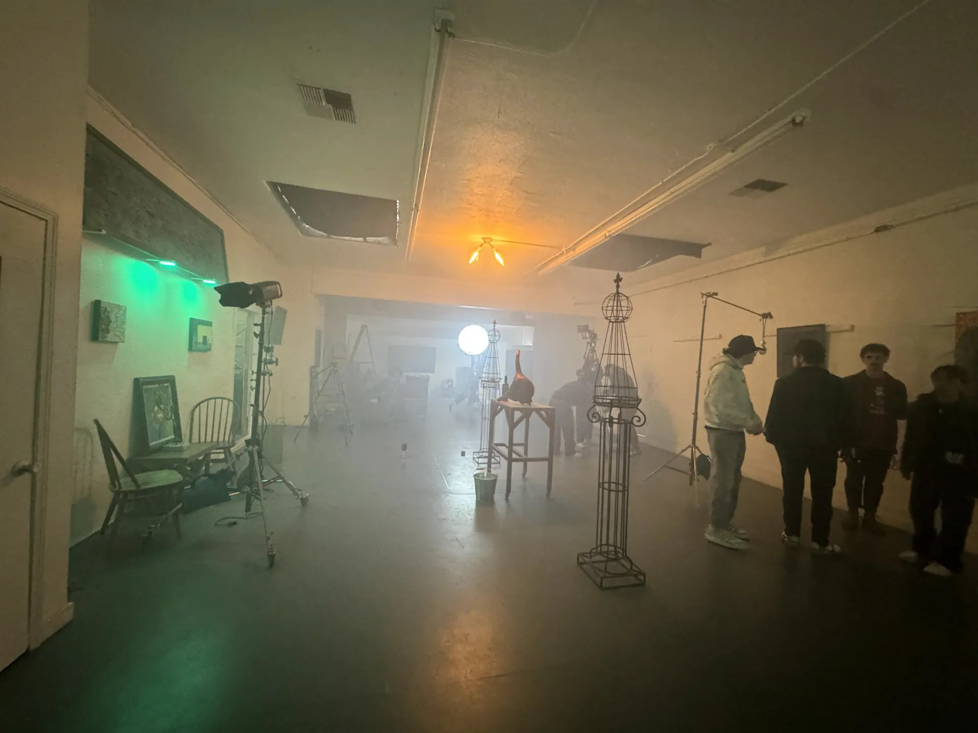 Cinematic crew filming inside a professional film production studio in Culver City for premium media projects.