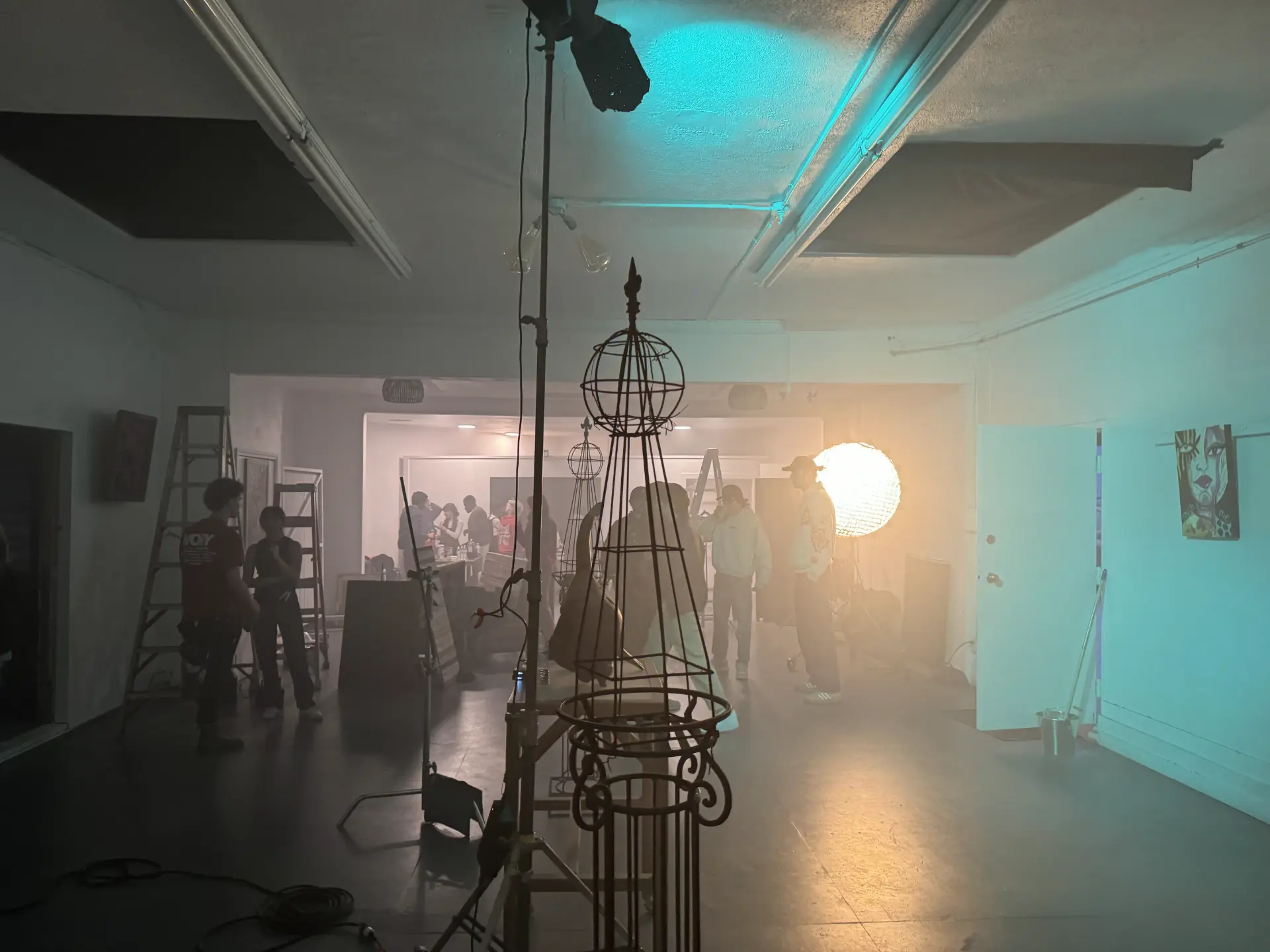 Production studio lighting at Art and Space LA